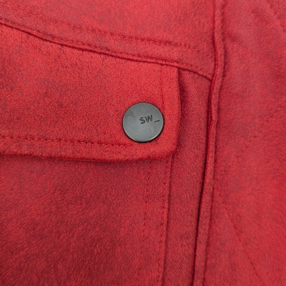 Sandwich_‎ Red Faux Suede Jacket – Size 36 (Medium) –  Zip Jacket - Picture 6 of 10